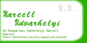 marcell udvarhelyi business card